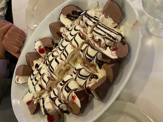 Dessert shared at a US Mortgage team dinner